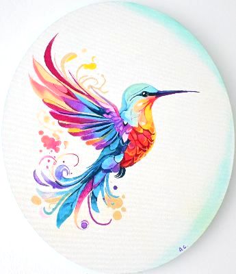 Peinture vibratoire et intuitive personnalisée par Alice Rose, art énergétique